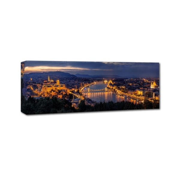 Thomas D Morkeberg 'Panorama Of Budapest' Canvas Art,6x19